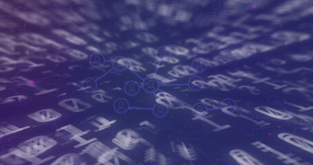 Poster - Image of media icons over data processing
