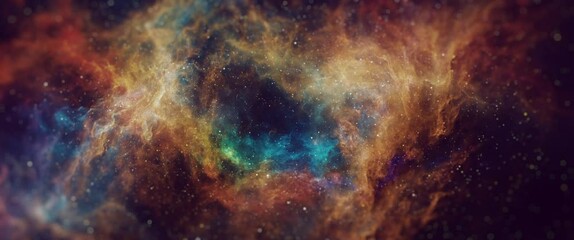 Wall Mural - a flight into uncharted deep space. wide format background for space themes