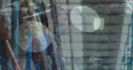 Poster - Image of data processing over warehouse