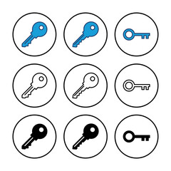 Fototapete - Key icon vector. Key vector icon. Key symbol
