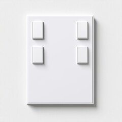 Aufkleber - Minimalist Wall Plates with Light Switches in a Clean and Modern Interior Space
