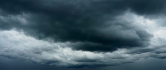 Wall Mural - Anamorphic video Dark storm clouds