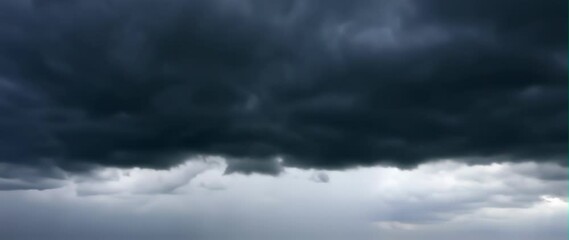 Wall Mural - Anamorphic video Dark storm clouds