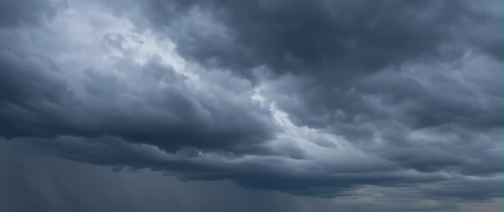 Wall Mural - Anamorphic video Dark storm clouds