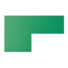 Aufkleber - Green l shaped block graphic design element for web design and print projects vector illustration asset