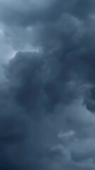 Wall Mural - Vertical video Dark storm clouds