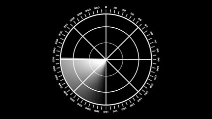 Digital Radar Screen Animation. HUD Rader dynamic color screen