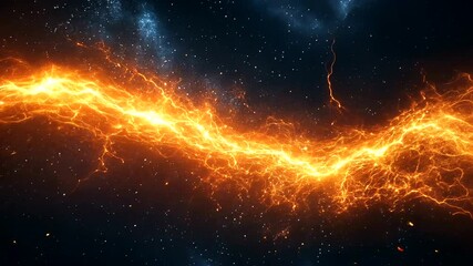 Wall Mural - Vibrant Energy Wave in Dark Cosmic Background