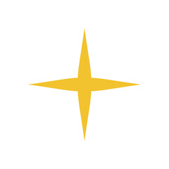 Wall Mural - bold star icon. modern abstract shape with flat design. a symbol of contemporary brutalism, this ele