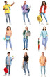 © Pixel-Shot - Group of teenagers on white background