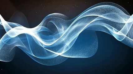 Wall Mural - Ethereal Flow of Light Waves in Dark Background