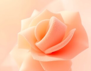 Fototapete - Soft Peach Abstract, A Digital Sculpture Showcasing Gentle Gradients With Modern Geometric Shapes. Aesthetics Of Color, Creates Visual Interest. A Beautiful, Modern Design. Perfect Background For