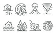 © Igor - Disaster preparedness linear icons set – outline, emergency and crisis management symbols