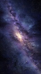 purple and blue milky way galaxy at night