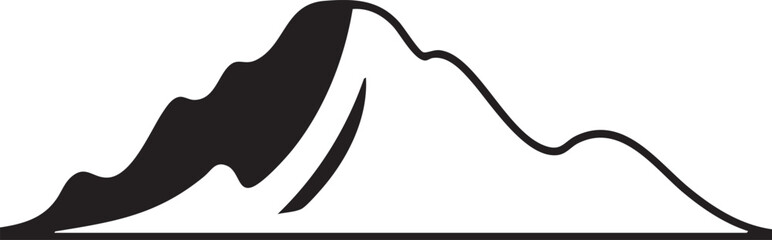 Wall Mural - silhouetted mountain range rises against a gradient sky.