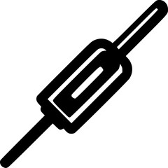 Poster - A black angled illustration of a singleblade shaving razor emphasizing its shape and outline