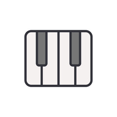 Poster - Stylized Piano Keyboard Keys For Digital Music Production Icon