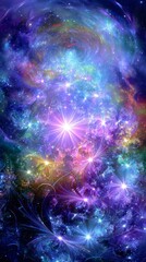 Wall Mural - Vibrant Colorful Nebula Space Galaxy Stars Cosmos