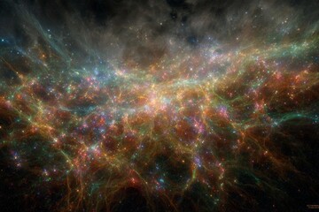 Wall Mural - Vibrant Colorful Nebula In Deep Space