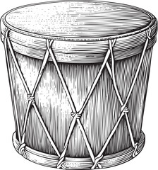 detailed black and white of a woven drum.