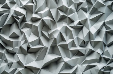 Fototapete - Grey Geometric Triangular Texture Background