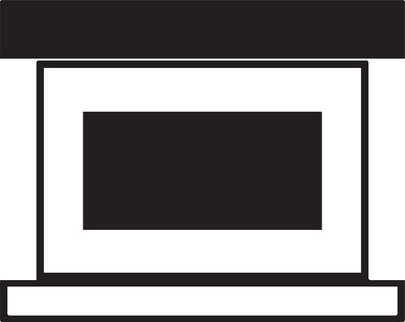simple black computer monitor displays a blank screen.