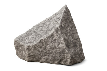 Aufkleber - Large, triangular gray rock, isolated on a transparent background, perfect for adding a touch of nature to compositions