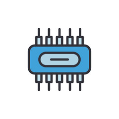 Poster - Modern Chip Design Depicting Microelectronic Component With Circuitry