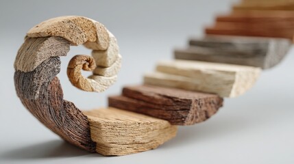 Poster - A natural wooden object showcasing organic texture and design, emphasizing the beauty of nature's craftsmanship and detail
