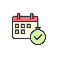 Poster - Appointment Scheduled Confirmed Vector Icon Symbol For Management Project