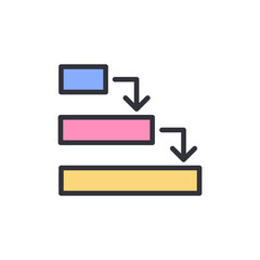 Poster - Colorful Diagram With Blocks And Arrows Illustrating Process Flow