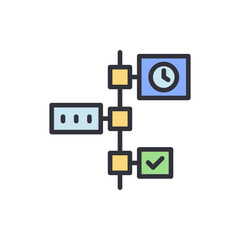 Poster - Workflow Diagram Depicting Stages Time Tracking And Confirmation Process