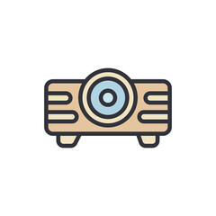 Poster - Illustration Of A Stylish Home Theater Projector Device Isolated