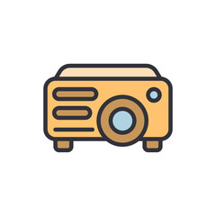 Poster - Retro Aesthetic Projector For Multimedia Presentation And Entertainment