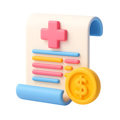 Aufkleber - Conceptual depicting the interplay between healthcare expenses medical treatments and financial