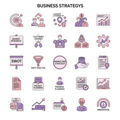 Poster - A collection of essential business strategies including marketing tactics leadership principles and data driven decision making approaches to drive organizational growth and achieve long term success