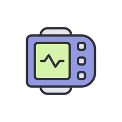 Poster - Heartbeat Monitor Illustrative Graphic Symbol On A Transparent Backdrop