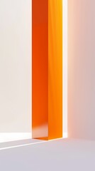 Wall Mural - digital technology orange abstract 3d circular arch illustration poster background