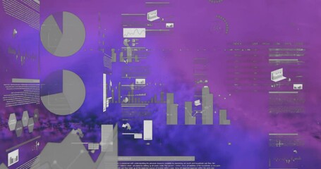 Poster - Shifting camera view causing panels sliding, graphs flickering, pie splitting for visualizing data