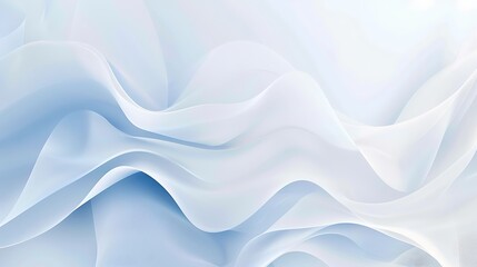 Leinwandbilder - Abstract light blue and white wavy lines create a soft and smooth background