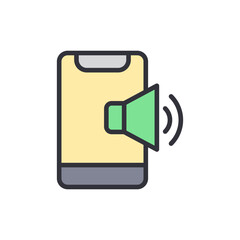 Poster - Smartphone With Volume Icon Representing Notification Or Sound Alerts