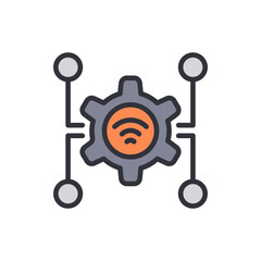 Poster - Network Configuration Symbol Represents Connection And Engineering Process