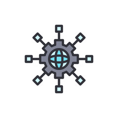 Poster - Global Connection Hub Illustrating Networking And Worldwide Communication