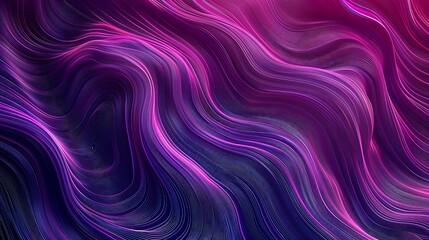 Leinwandbilder - Abstract wavy lines with purple and pink gradient create a modern and dynamic background