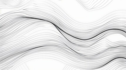 Leinwandbilder - abstract wavy lines pattern on a white background