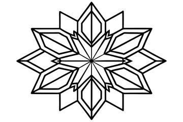 Poster - Geometric starburst design isolated on transparent background suitable for various projects