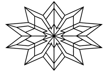 Poster - Geometric starburst illustration with abstract lines perfect for decorative design