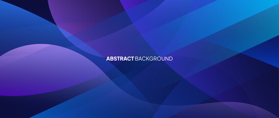 Poster - Abstract blue background with clashing beveled patterns. Futuristic design of elegant and simple geometric shapes. Vector illustration.