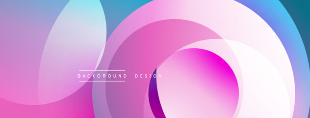 Poster - Abstract fluid shapes, vibrant colors blend. Pink, blue hues create modern background design. Smooth gradients, dynamic composition.