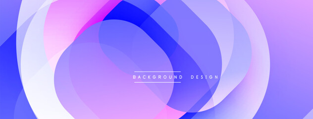 Fototapete - Abstract flowing shapes, vibrant colors, layered design. Soft gradients create dynamic visual effect. Modern background texture.